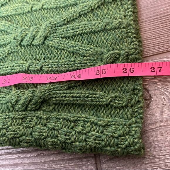 Aran Crafts Ireland 100% merino wool toggle cardigan sweater green sz XS - Picture 3 of 5